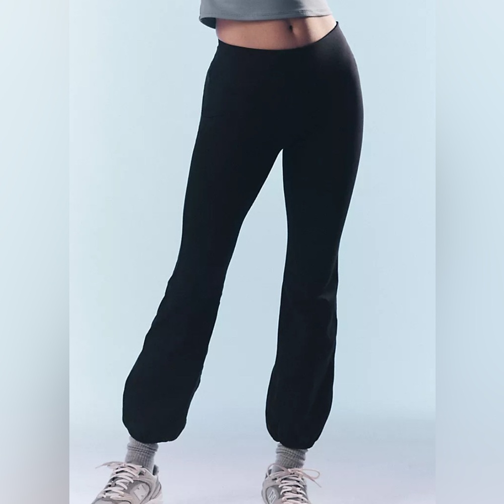Let's Bounce Bubble Pants Black Jogger Pants Free People movement small NEW